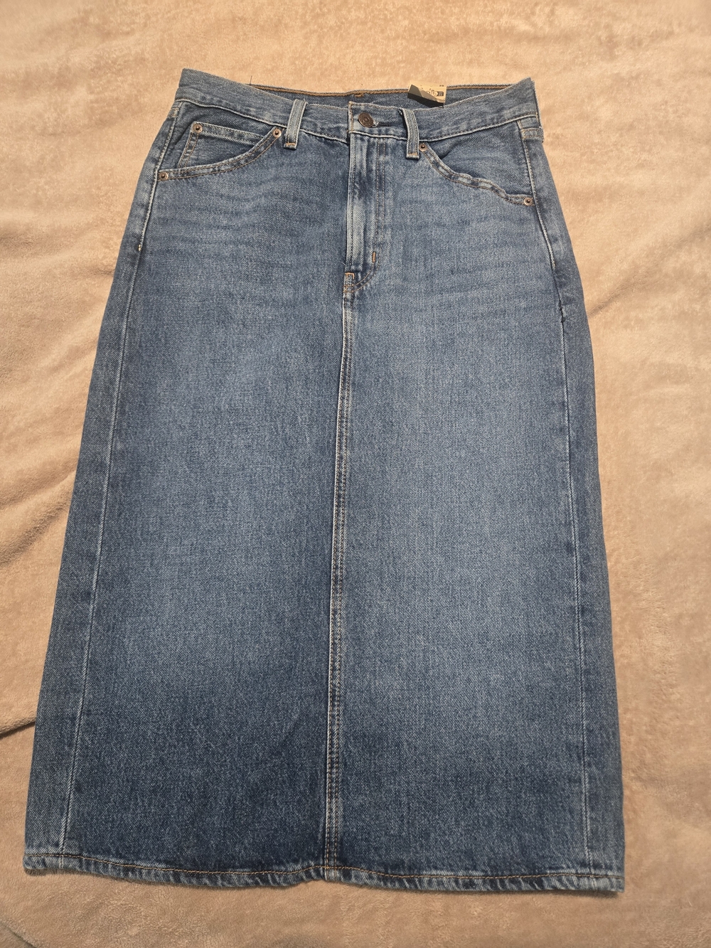 Signature by Levi Strauss Blue Straight-Leg Denim Skirt